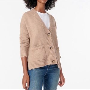 J. Crew Supersoft Yarn Cropped Cardigan Wool Alpaca blend Sweater